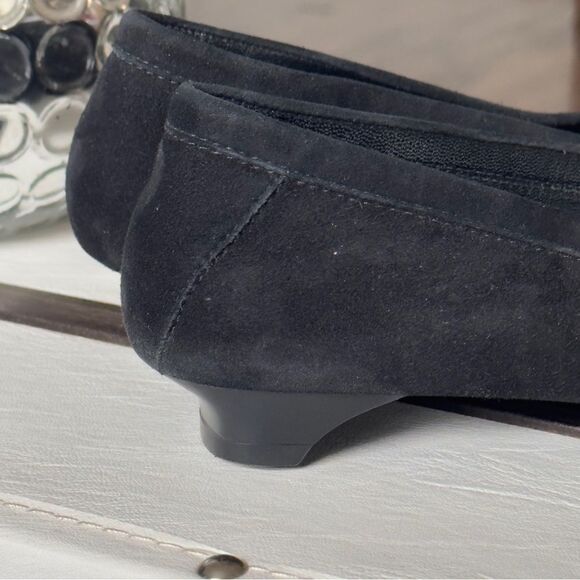 Via Spiga Black Suede Spiral Sequin Moccasin Loafers Size 6M - Picture 13 of 16